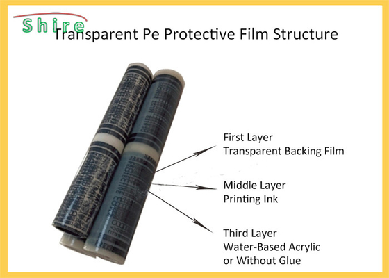 PE Temporary Adhesive Film 24&quot; X 200 Feet X 3 Mil Protector Film For Automotive Carpet